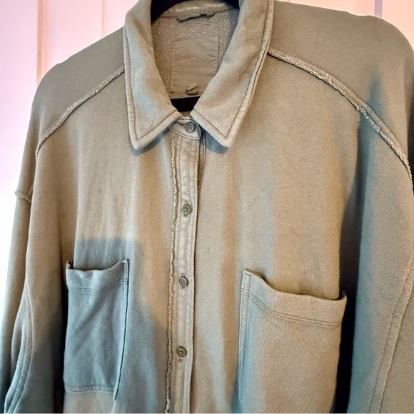 Aerie Olive Green Shirt Jacket - Picture 2 of 4